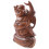 Statue Bouddha chinois rieur H30cm. "Happy Buddha" en bois exotique sculpté main.