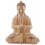 Seduta Statua di Buddha con le mani in mano in legno grezzo h30cm