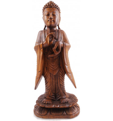 Statue Zen Buddha Standing Solid Wood Zen Decoration Cheap