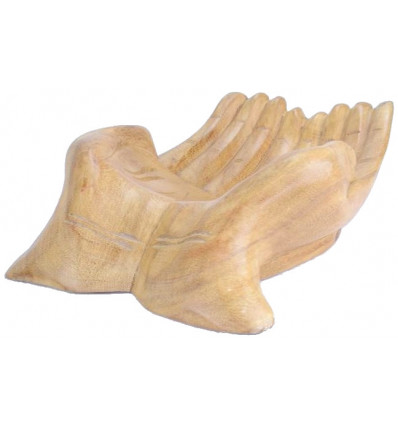 Big empty-pocket form Hands made of solid wood gross