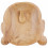 Maschera del Buddha all'interno in legno esotico lordo H20cm