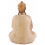 Large sitting Buddha statue wood plain carved solid hand h40cm