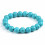 Bracelet Lithotherapie beads 10mm Turquoise (Howlite) - Protection and purification.