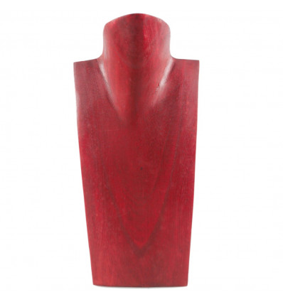 Busto Visualizzare le collane in legno massello rosso H25cm