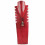 Bust display necklaces, serrated solid wood red hue H50cm