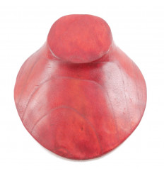 Busto display collana in legno massello rosso