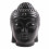 Brule parfum tete de Bouddha Zen en ceramique artisanale noir