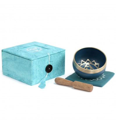 Tibetan singing bowl - Turquoise gift box - Throat chakra