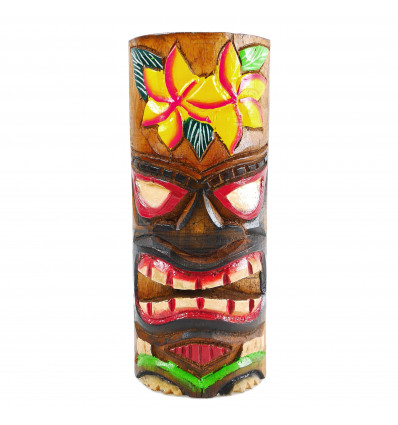 Totem Tiki wood crafts. Model flower 25cm. Trophy adventure.