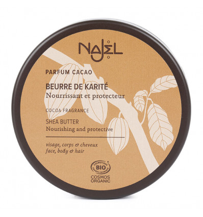 ORGANIC shea butter scent cocoa Najel. Nourishing and protective.