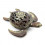 Statue sea turtle in bronze, object deco gift idea turtle.