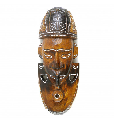 African mask in wood 30cm tribal style. 