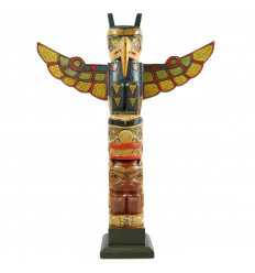Totem pole indian bird. Solid wood H50cm.