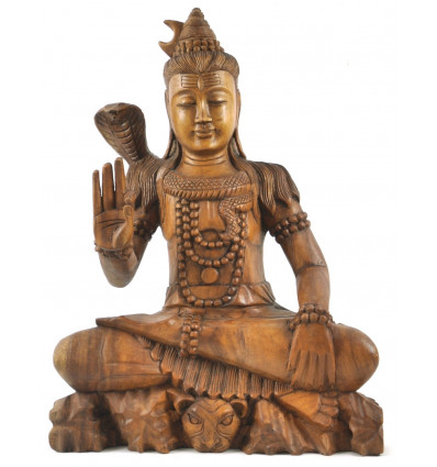 La grande statua di Shiva 50cm in legno esotico. La scultura, artigianato e fiera.