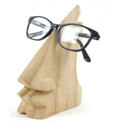 Rangement ou présentoir à lunettes original en bois. Cadeau rigolo.