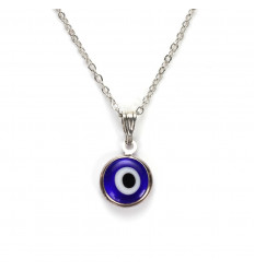 Mixed silver necklace Adults / Children - Turkish Eye Lucky Charm