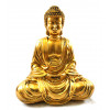 Statuette Bouddha en méditation doré 20cm