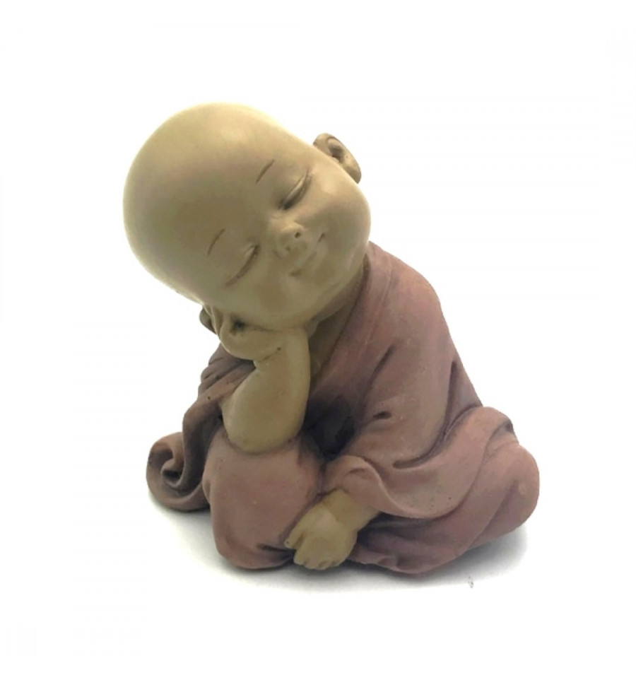 Figurine Baby Buddha Buddhist Monk And Child Mini Statuette Zen