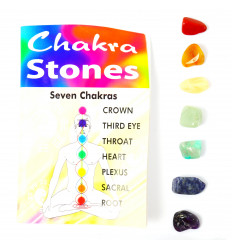 Set-7 di guarigione, pietre naturali, Pietre semi-preziose "I 7 chakra"
