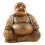 Laughing Chinese Buddha statue in carved wood 40cm