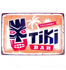 Post Tavolo di Metallo Tiki Bar Decorazione della Parete Esotici 30cm