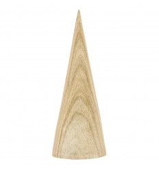 Display orecchini a forma di cono in legno massello lordo
