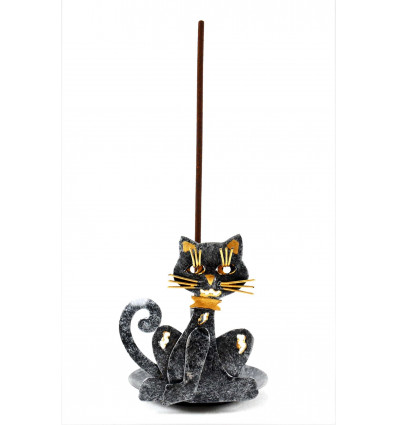 Burning incense wrought-iron - Cat