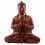 Achat statue Bouddha méditation assis mains jointes en bois fait main.