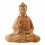 Buddha Statue sitting in a solid wood carved hand h20cm - Mûdra of Education and Argument