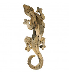 Gecko Salamandra driftwood per Appendere 50 cm Decorazione Parete