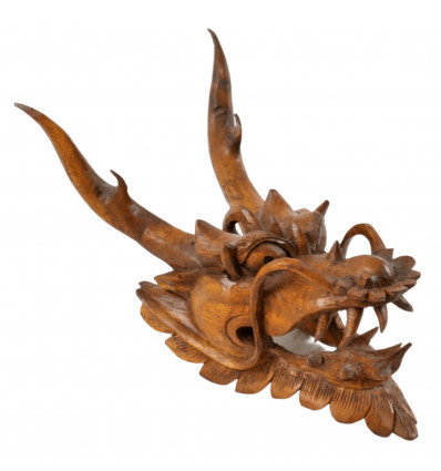 Statue Dragon Head 30cm Wall or place it in Exotic Wood
