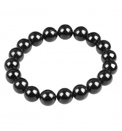 Bracelet Lithotherapie Onyx, Black Agate natural Balance of the energies, protects the pregnancy.