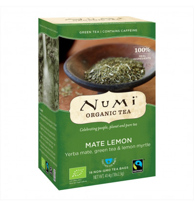 Tè Maté Lemon Numi, Yerba Mate e Bevanda al Tè Verde Biologico senza OGM