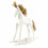Wooden rocking horse 40cm - White limed finish FRONT VIEW