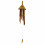 Carillon à vent en bambou et noix de coco décor chapeau de paille vue globale