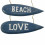 "Dream Beach Love" Surfboards Hanging Wall Decor 51x31cm - Blue - zoom board