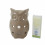 Handmade Ceramic Owl / Owl Perfume Burner - Beige - scented squares