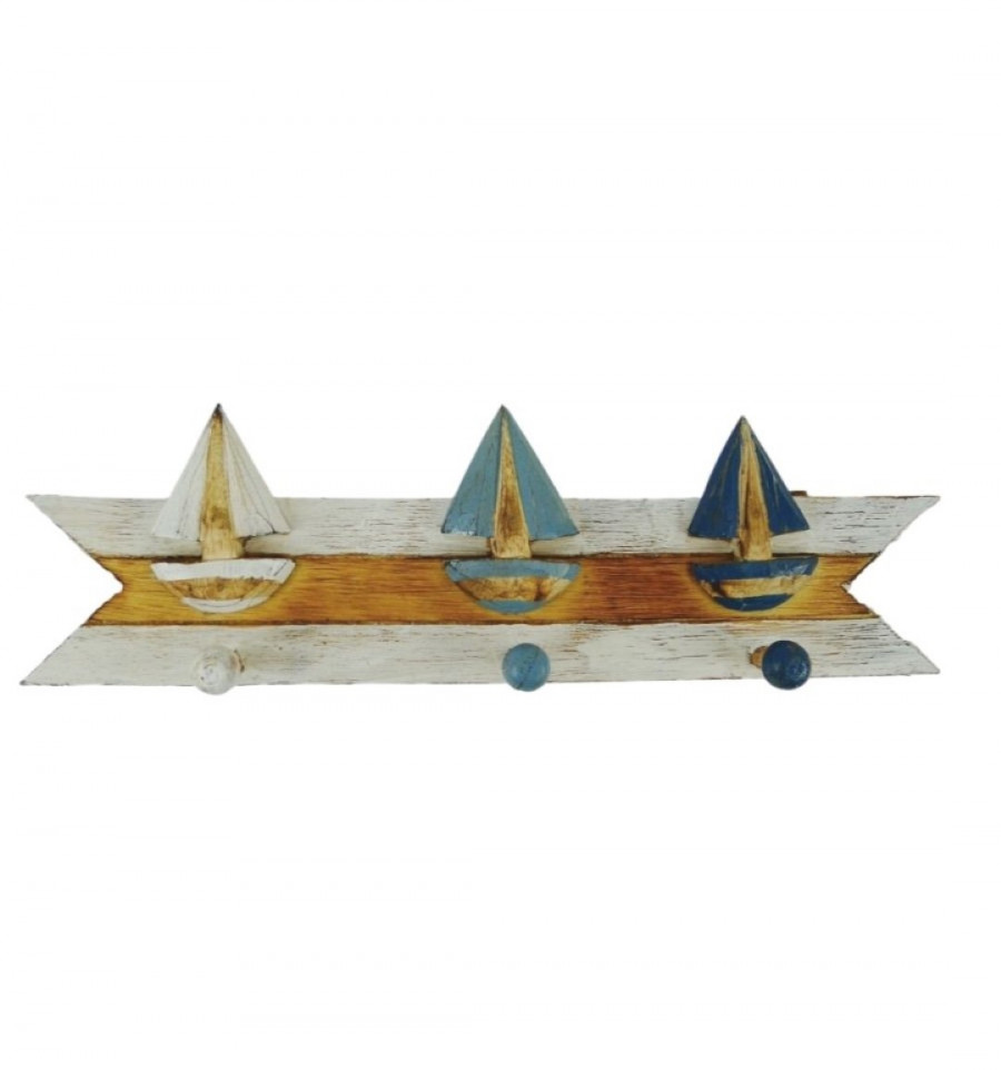 chiavi ornamento per inaugurazione della casa WINOMO 2 ganci da parete in legno nautico a forma di pesce in stile mediterraneo per cappotti cappotti 