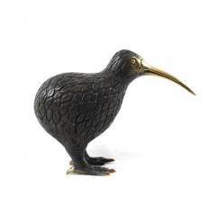Statuette Oiseau / Kiwi en Bronze Massif - Fabrication Artisanale 13cm