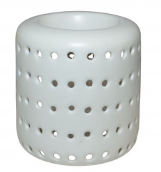 Brule profumo della candela di mercato, supporto di candela di design con ceramica bianca.