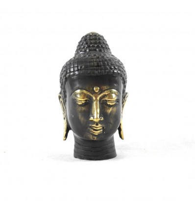 Testa di Buddha in bronzo 8cm. Bali Decorazione / Artigianato