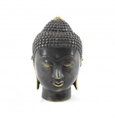 Testa di Buddha in bronzo 12 cm. Decorazione / artigianato da Bali - Taglia M Vista dall'alto