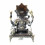 Large Statue of Ganesh Sitting on his Throne in Solid Bronze 31cm. Asian Handicrafts - Back view