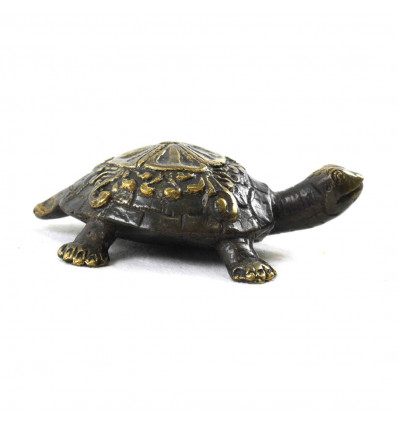 Deco Statuette Earth Turtle in Solid Bronze 8cm