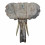 Wooden elephant head 40cm, wall hunting trophy - Size M