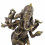 Ganesh Musicien Dieu à 3 Têtes d'éléphants en Bronze Massif 51cm. Pièce Unique