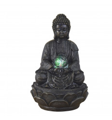 Indoor fountain Buddha Zen meditation + ball levitating.