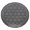 Black and white round incense holder in soapstone - Symbol flower of life