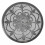 Black and white round incense holder in soapstone - Mandala symbol