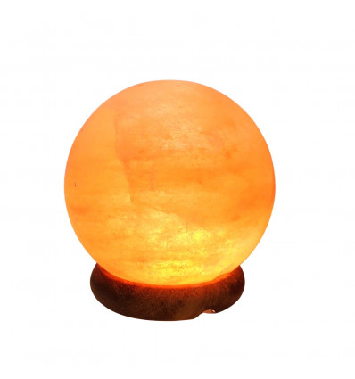 Himalayan salt crystal USB lamp in the shape of a sphere